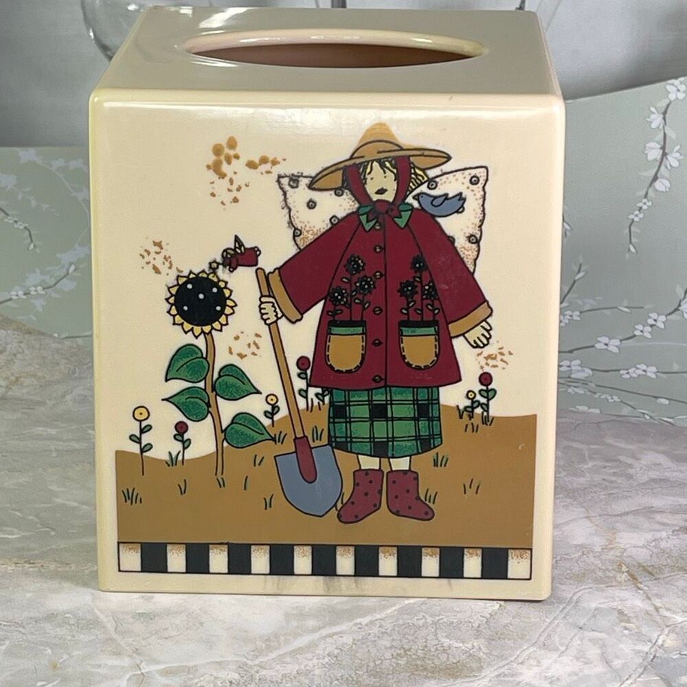 Vintage Garden Angel Tissue Dispenser made in Taiwan